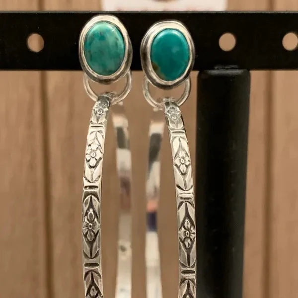Oferta 1+1: Pendientes boho vintage de ónix