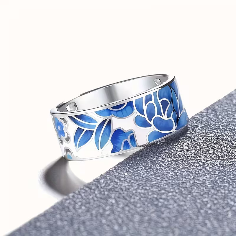Azure Blossom Heirloom Band