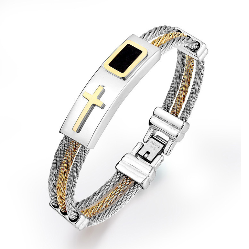 “Guardian” steel cable bracelet
