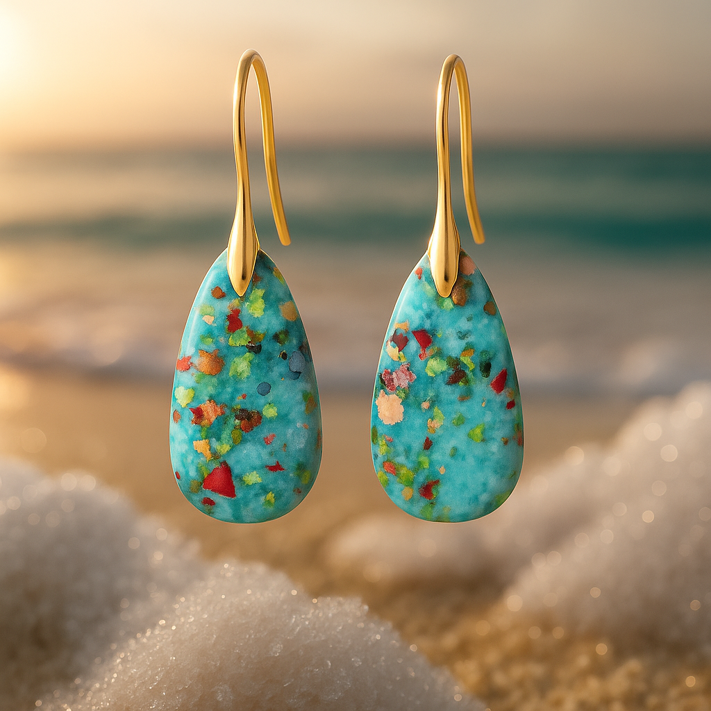 Serenea – Pendientes de Coral Turquesa
