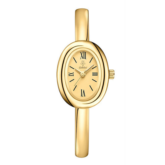 Reloj retro ovalado elegante de cuarzo para mujer