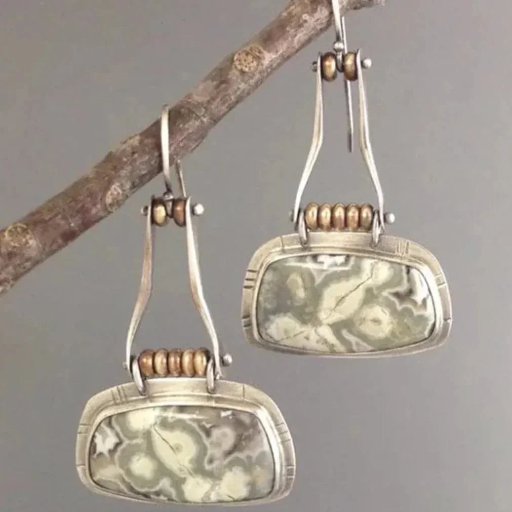 Pendientes Vintage con Piedra Lavada