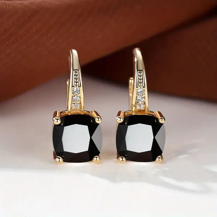 Pendientes Aro de Piedra Preciosa Mística en Oro
