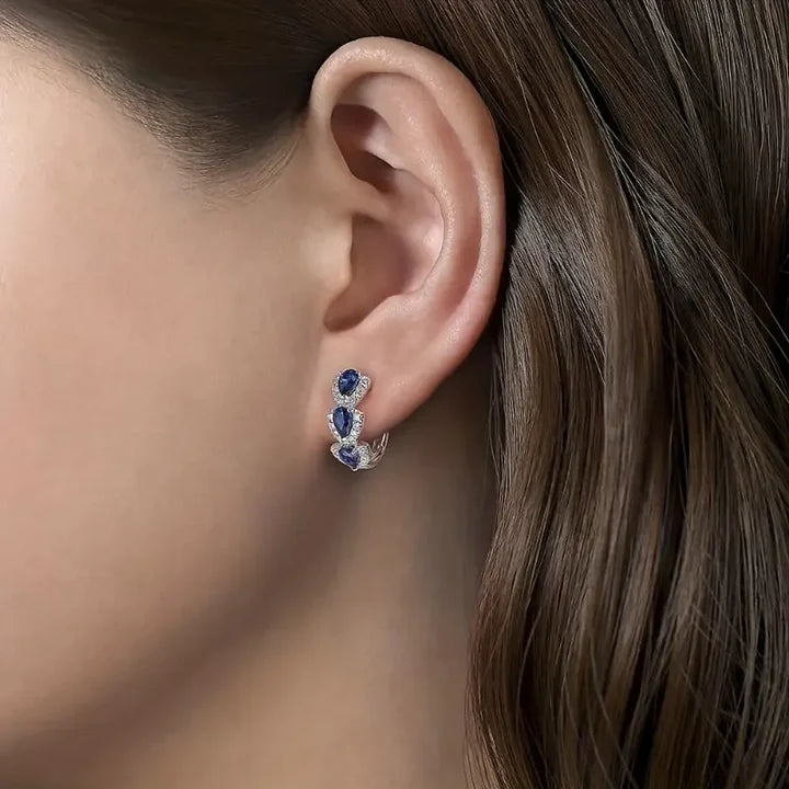 Royal Gemstone Crest Earrings