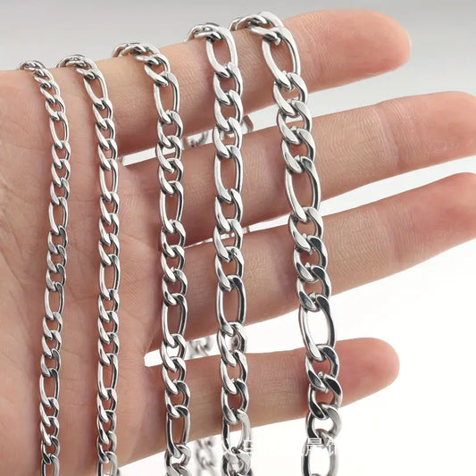 Collar versátil de acero inoxidable y titanio estilo hip-hop