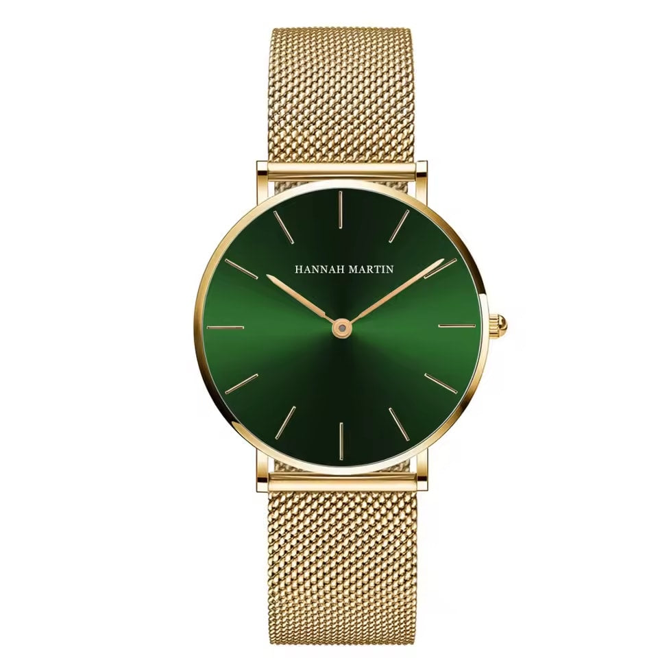 Reloj de mujer impermeable en oro rosa de diseño exquisito