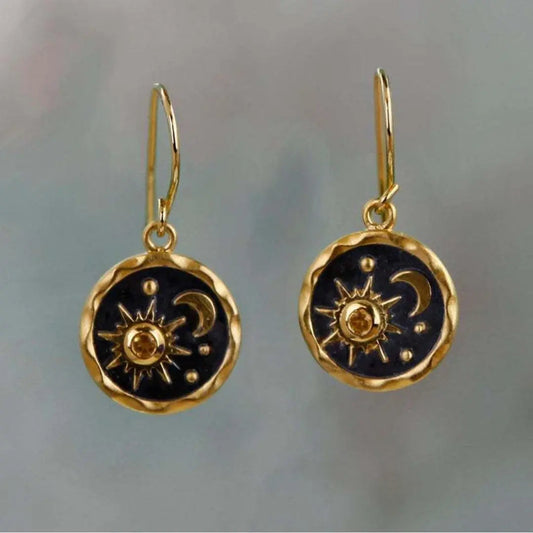 Oferta 1+1: Pendientes con Sol y Luna en Oro y Plata