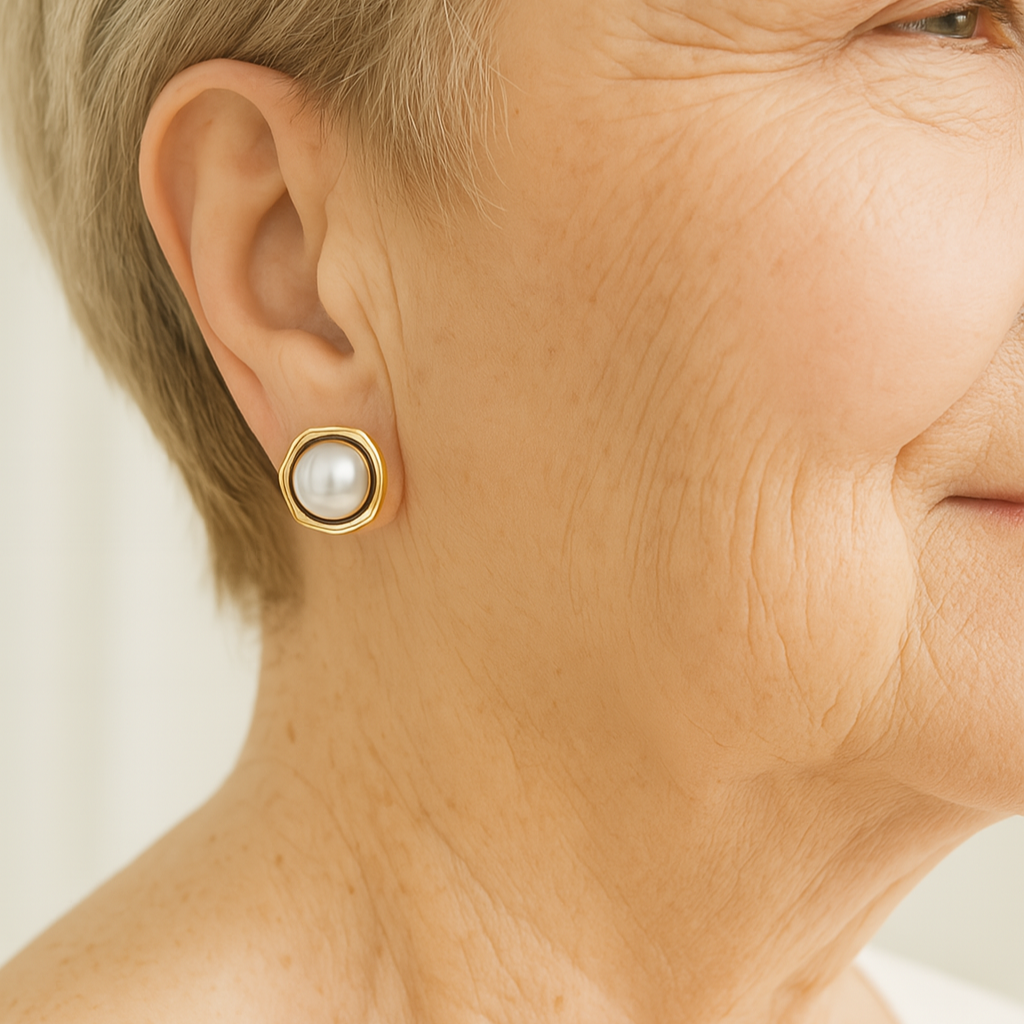 Eleganckie kolczyki z czarną perłą