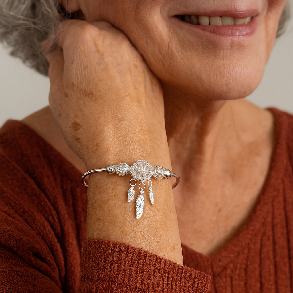 Pulsera Atrapasueños de Plata Ajustable