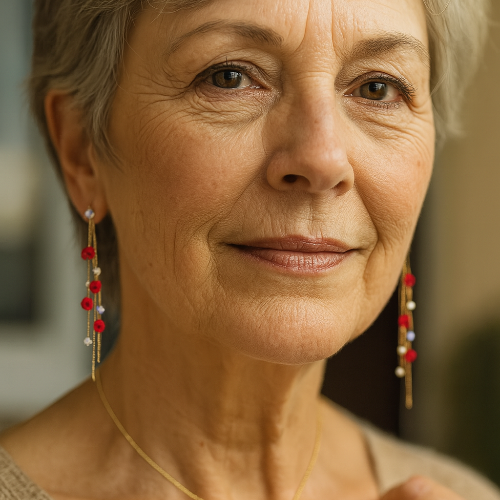 Pendientes Cascada de Rosas