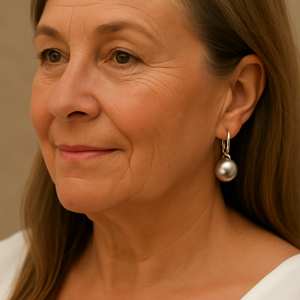 Bronzové korálkové náušnice