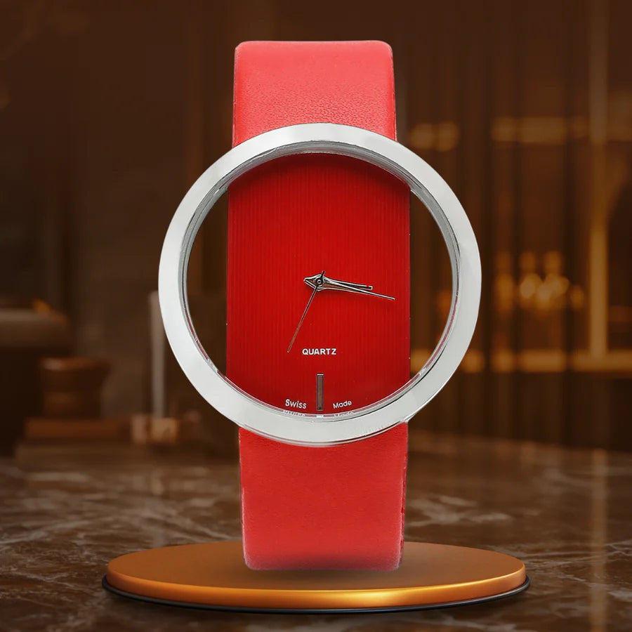 Kayla | Reloj de cuarzo elegante con esfera transparente