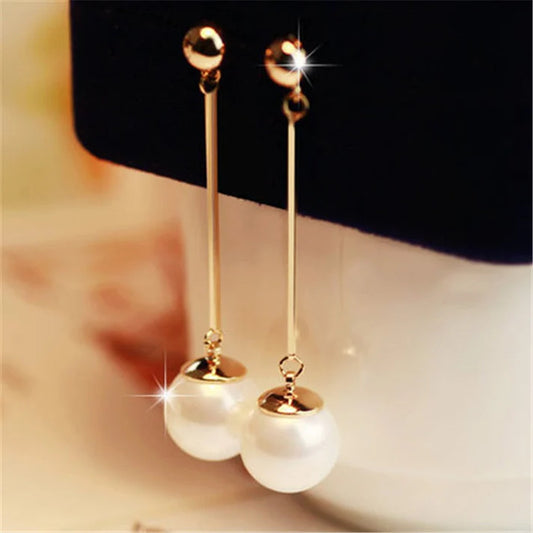Luxury Dangling Earrings with Special Hand-Set Pearls