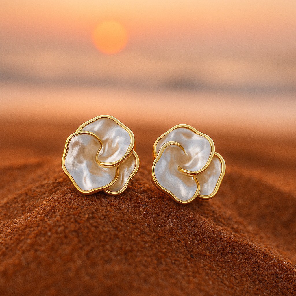 Cynthia | Pendientes de oro con perlas