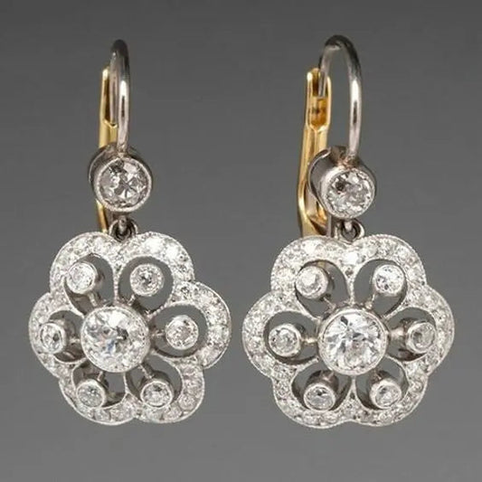 Oferta 1+1: Pendientes vintage de mandala con cristal.
