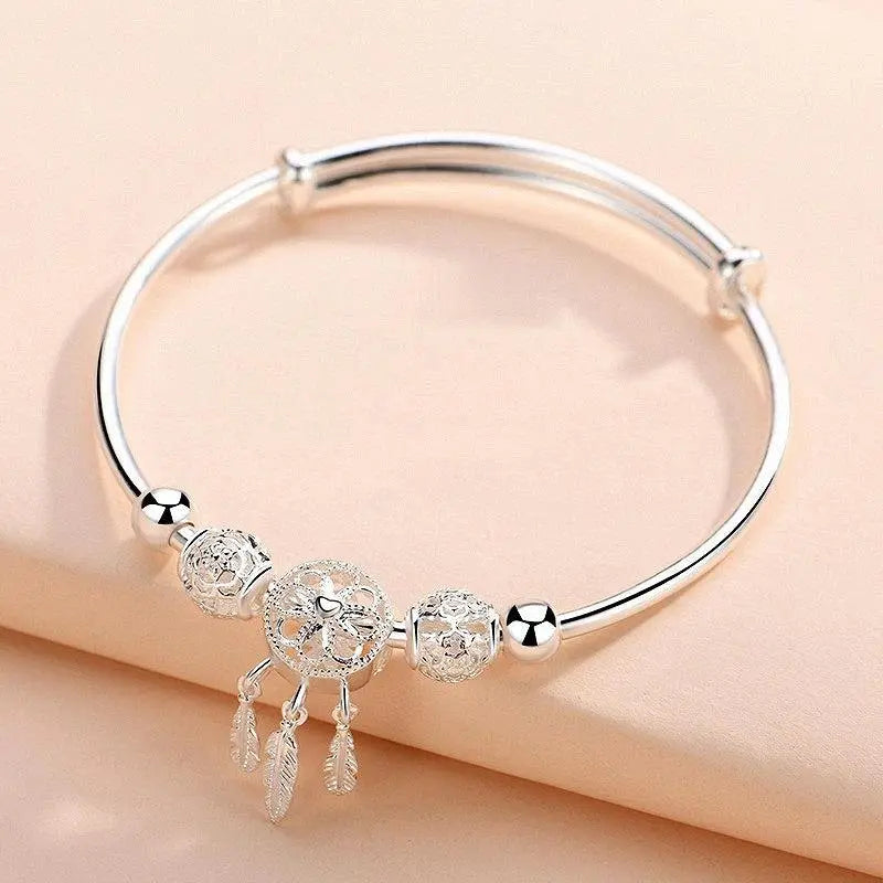 Pulsera Atrapasueños de Plata Ajustable