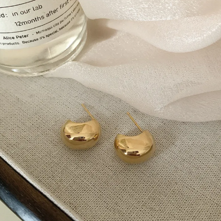 Irregular Metal Drop Earrings