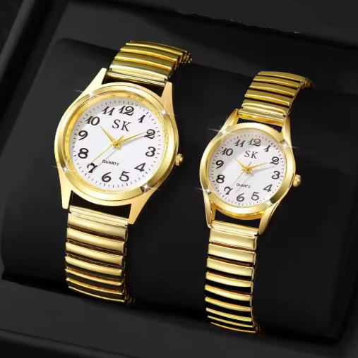 Minimalist Couple Quartz Watches with Rubber Straps