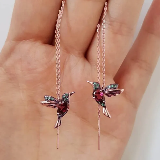 Pendientes Retro de Pájaro de Moda