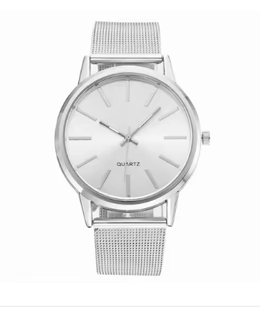 Reloj de cuarzo lujoso con caja sobredimensionada de acero inoxidable