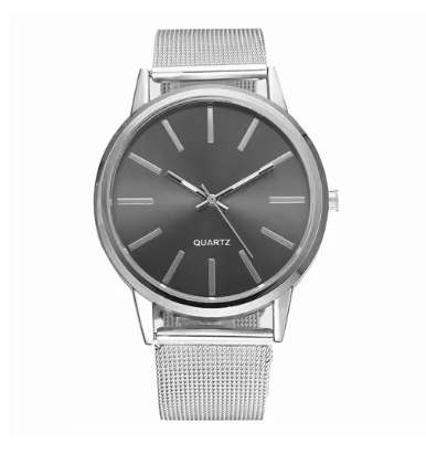 Reloj de cuarzo lujoso con caja sobredimensionada de acero inoxidable