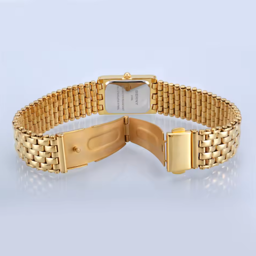 Vintage Inspired Gold Tone Quartz Prestige Timepiece