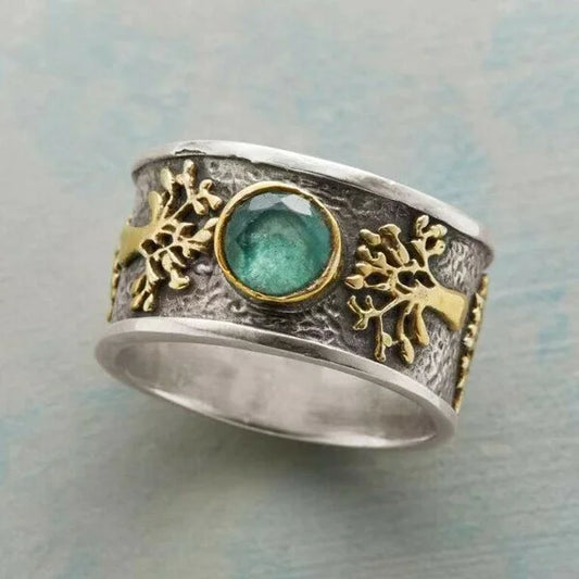 Anillo Vintage con piedra de turquesa incrustada