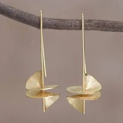 Oferta 1+1: Pendientes vintage Escamas Doradas