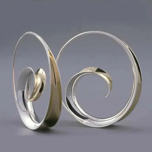 Akce 1+1: Vintage náušnice se spirálovými vlnami