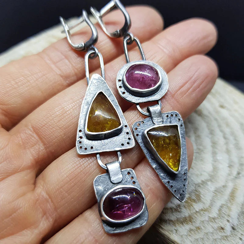 1+1 Offer: Vintage Triangular Geometric Earrings