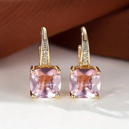 Pendientes Aro de Piedra Preciosa Mística en Oro
