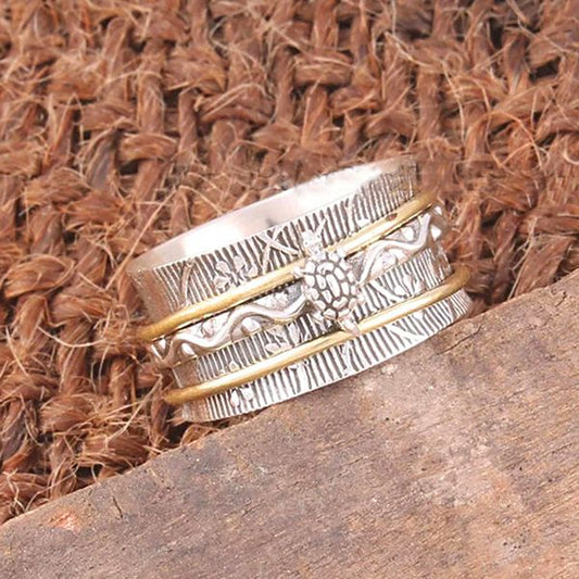 Anillo Vintage Tortuga en Plata