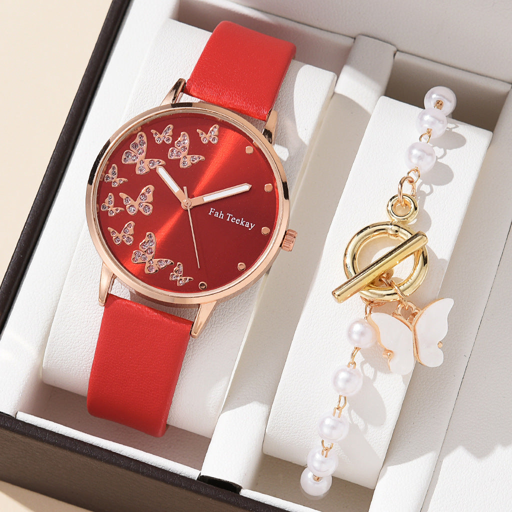 Elegant Belt Watch For Women Diamond Dial Quartz Timepiece