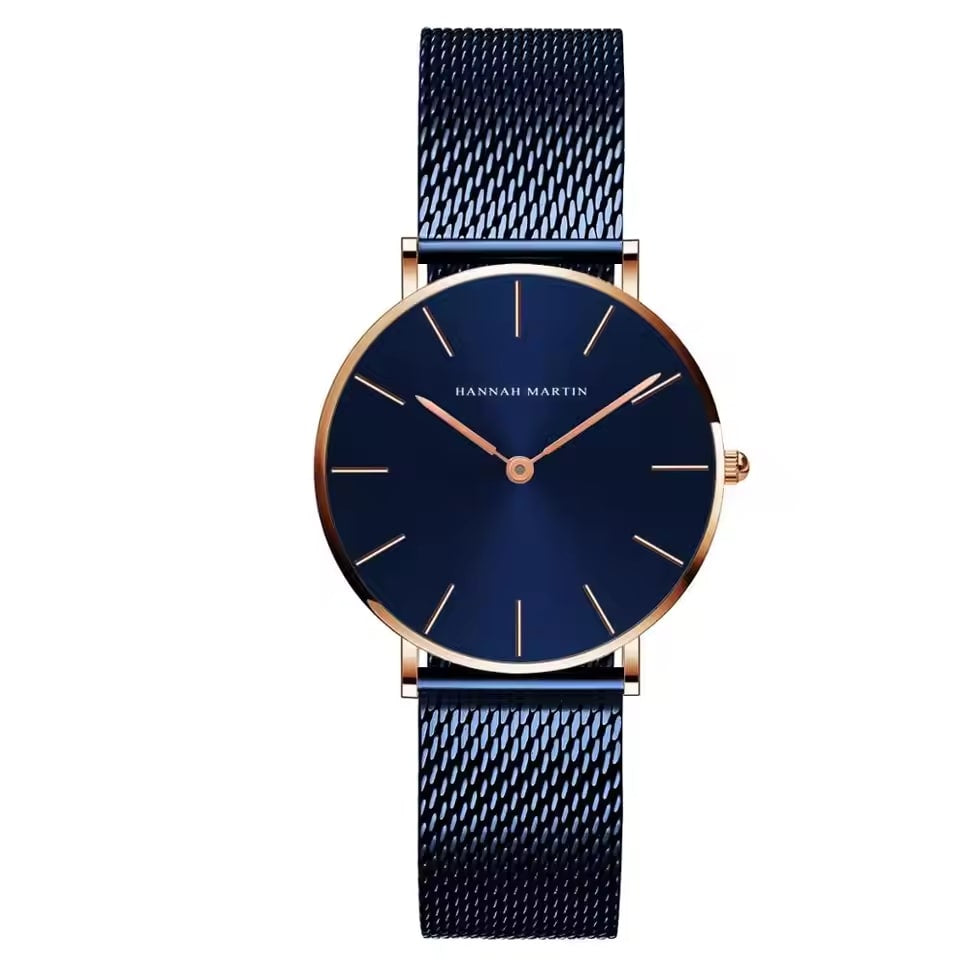 Luxurious Rose Gold Quartz Timepiece Alongside Bracelet