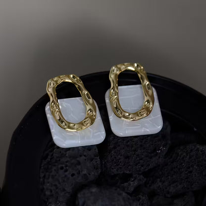 Vintage Geometric Stud Earrings