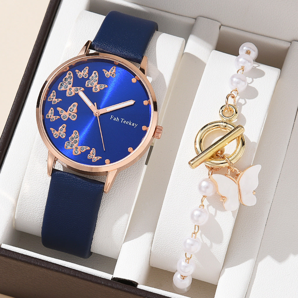 Elegant Belt Watch For Women Diamond Dial Quartz Timepiece