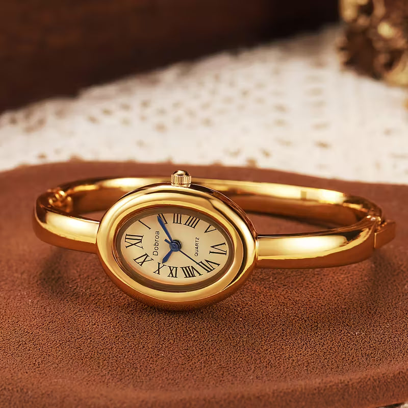 Rose Gold Oval Elegance Watch