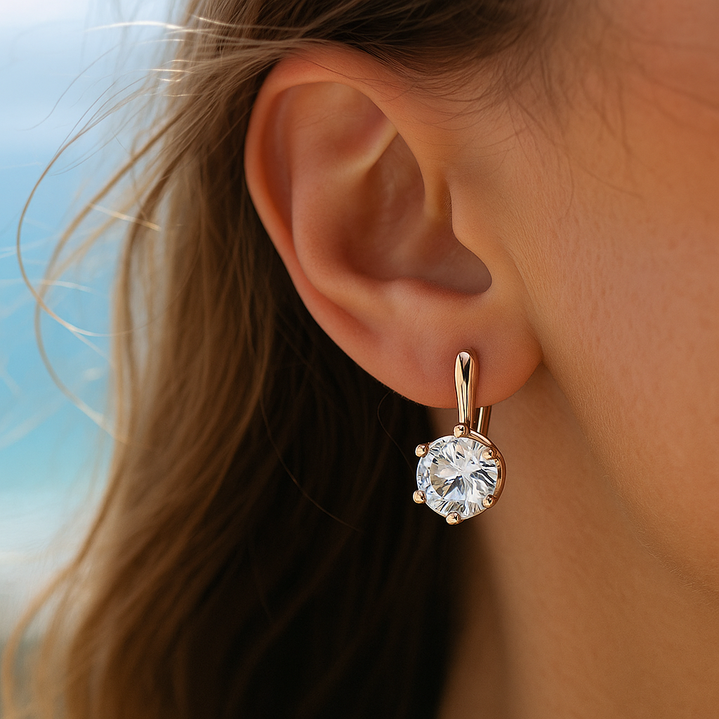 Eirene | Pendientes de aro redondos con circonita