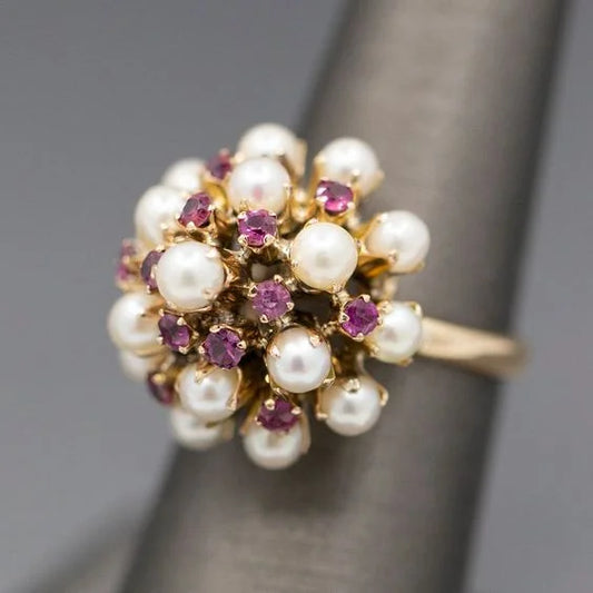 Anillo Vintage de Perla Violeta