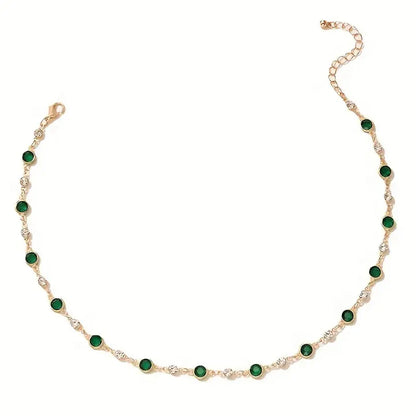 Collar colgante verde esmeralda