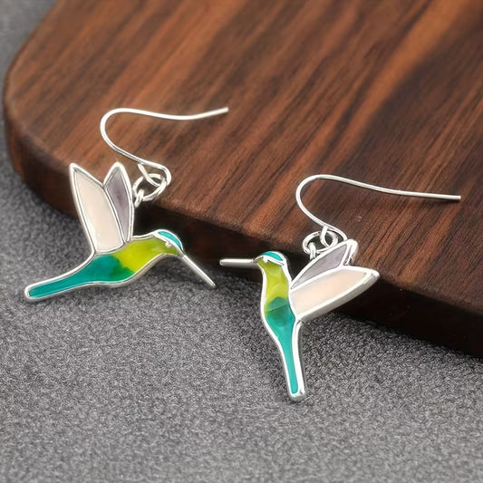 Graceful Hummingbird Serenade Earrings