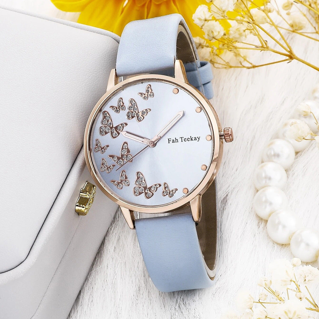 Elegant Belt Watch For Women Diamond Dial Quartz Timepiece