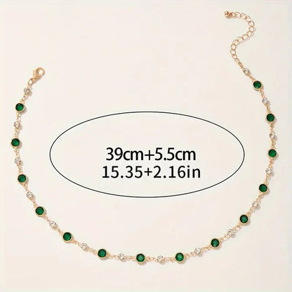Collar colgante verde esmeralda