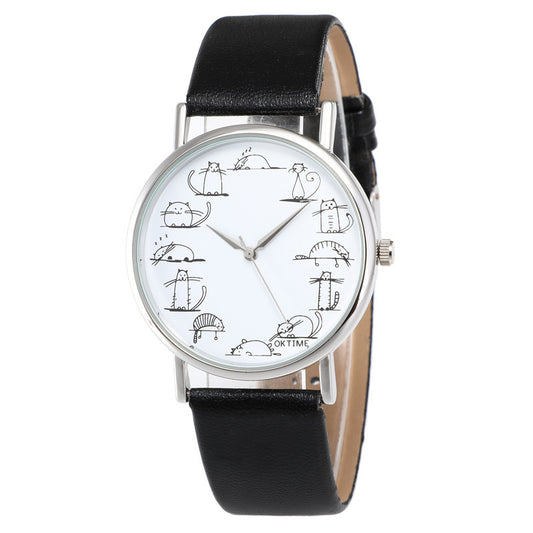 Sophisticated Multicolor Belt Quartz Watch For Women
