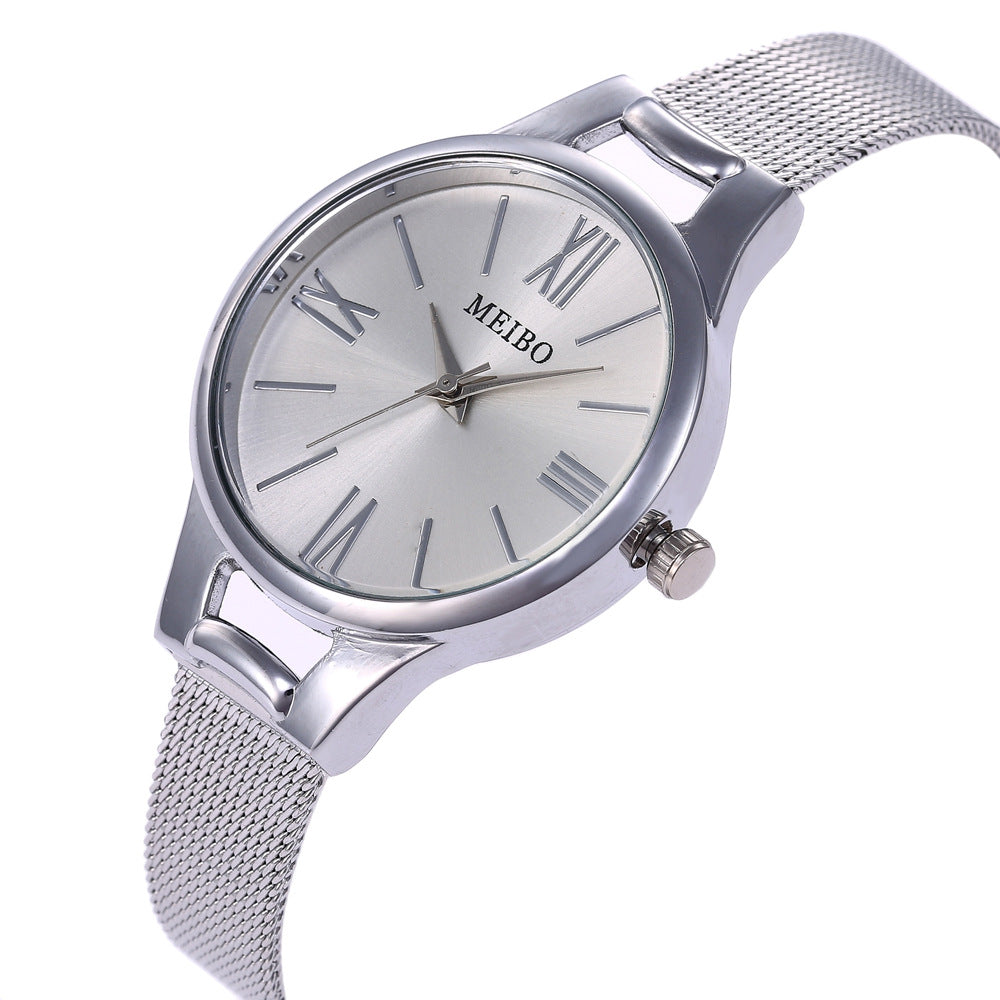 Harmony Timeless Rose Gold Mesh Watch With Pin Buckle