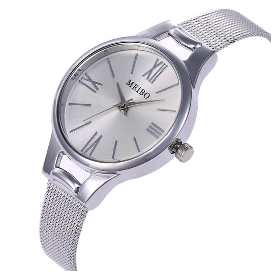 Harmony Timeless Rose Gold Mesh Watch With Pin Buckle