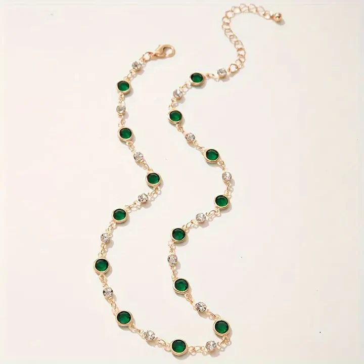 Collar colgante verde esmeralda