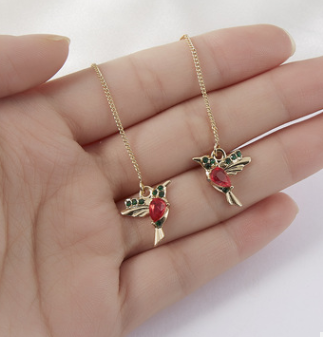 Collar y pendientes colibrí Rinhoo