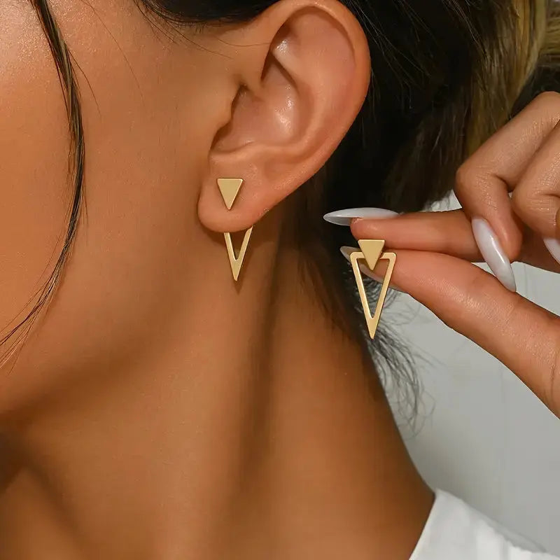 Elegant Triangle-Shaped Earrings