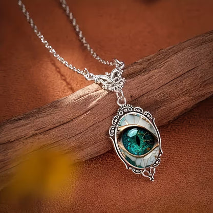 Mystic Emerald Gaze Heirloom Pendant